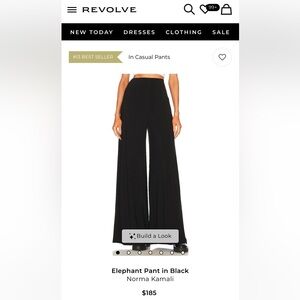 Norma Kamali Black Wide-Leg Pants